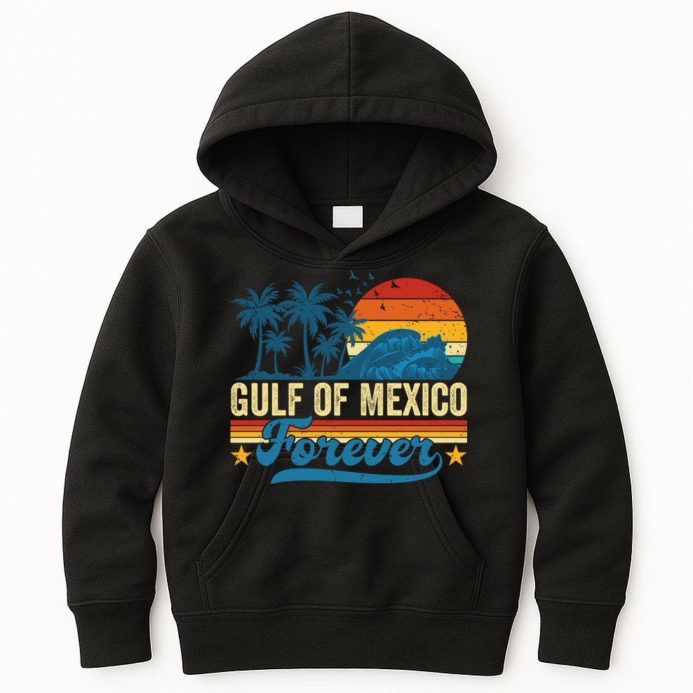 Gulf Of Mexico Forever Palms Beach Summer Holiday Vacation Kids Hoodie