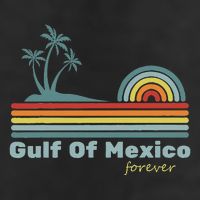 Gulf Of Mexico Forever Retro Vintage Palm Classic Beach .Png Beanie