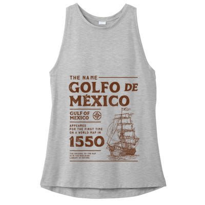 Gulf Of Mexico Name Origin 1550 Ladies PosiCharge Tri-Blend Wicking Tank