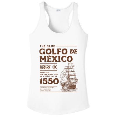 Gulf Of Mexico Name Origin 1550 Ladies PosiCharge Competitor Racerback Tank