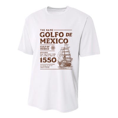 Gulf Of Mexico Name Origin 1550 Youth Performance Sprint T-Shirt