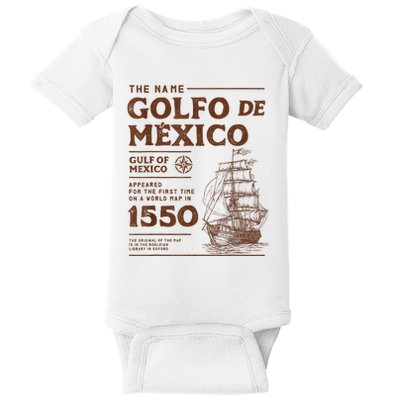 Gulf Of Mexico Name Origin 1550 Baby Bodysuit