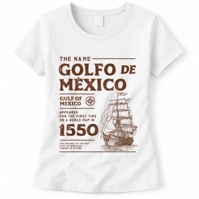 Gulf Of Mexico Name Origin 1550 Womens T-Shirt