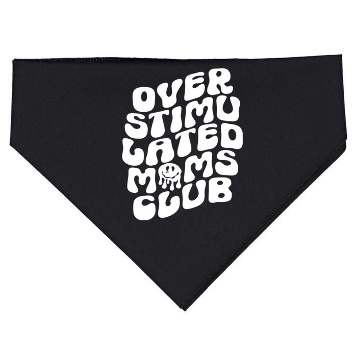 Groovy Overstimulated Moms Club Funny Trendy Mom USA-Made Doggie Bandana