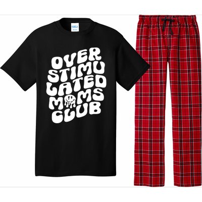 Groovy Overstimulated Moms Club Funny Trendy Mom Pajama Set