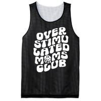 Groovy Overstimulated Moms Club Funny Trendy Mom Mesh Reversible Basketball Jersey Tank