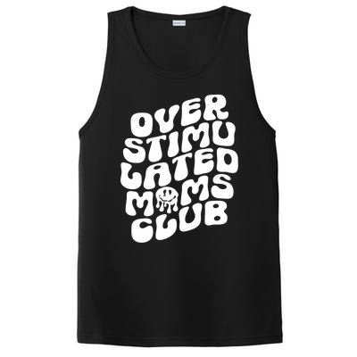 Groovy Overstimulated Moms Club Funny Trendy Mom PosiCharge Competitor Tank