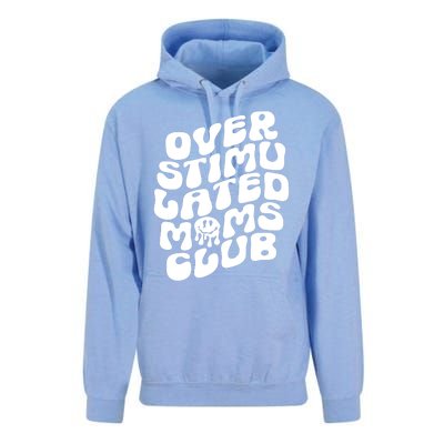 Groovy Overstimulated Moms Club Funny Trendy Mom Unisex Surf Hoodie