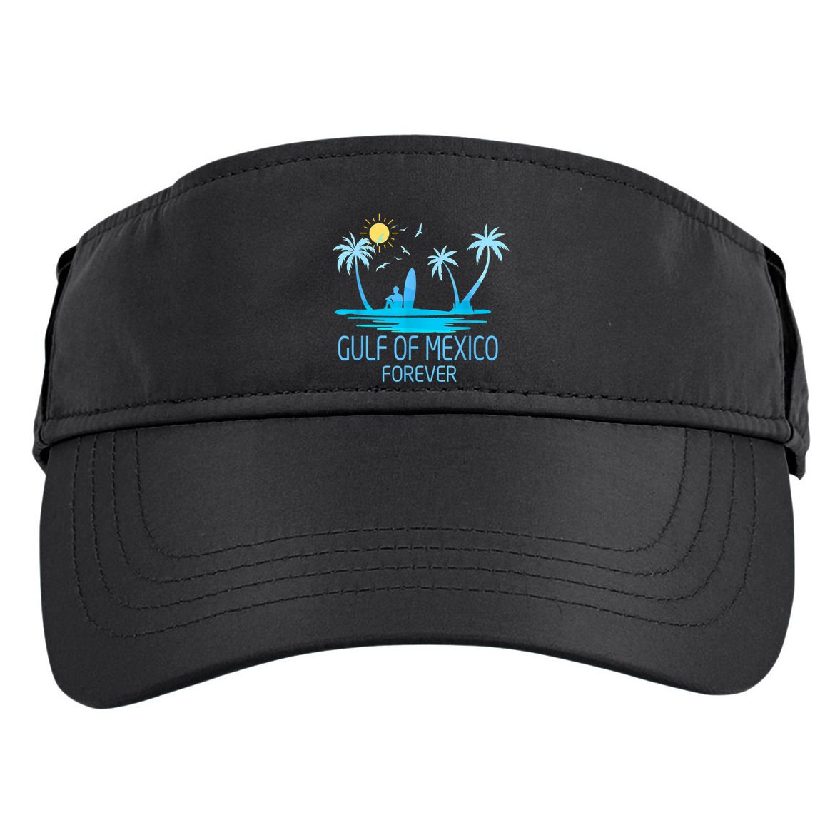 Gulf Of Mexico Forever Gulf Beach Of Mexico Since 1672 Adult Drive Performance Visor