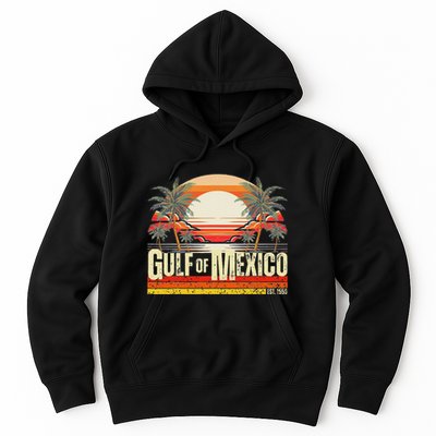 Gulf Of Mexico Forever Vintage Beach Retro Sunset Hoodie