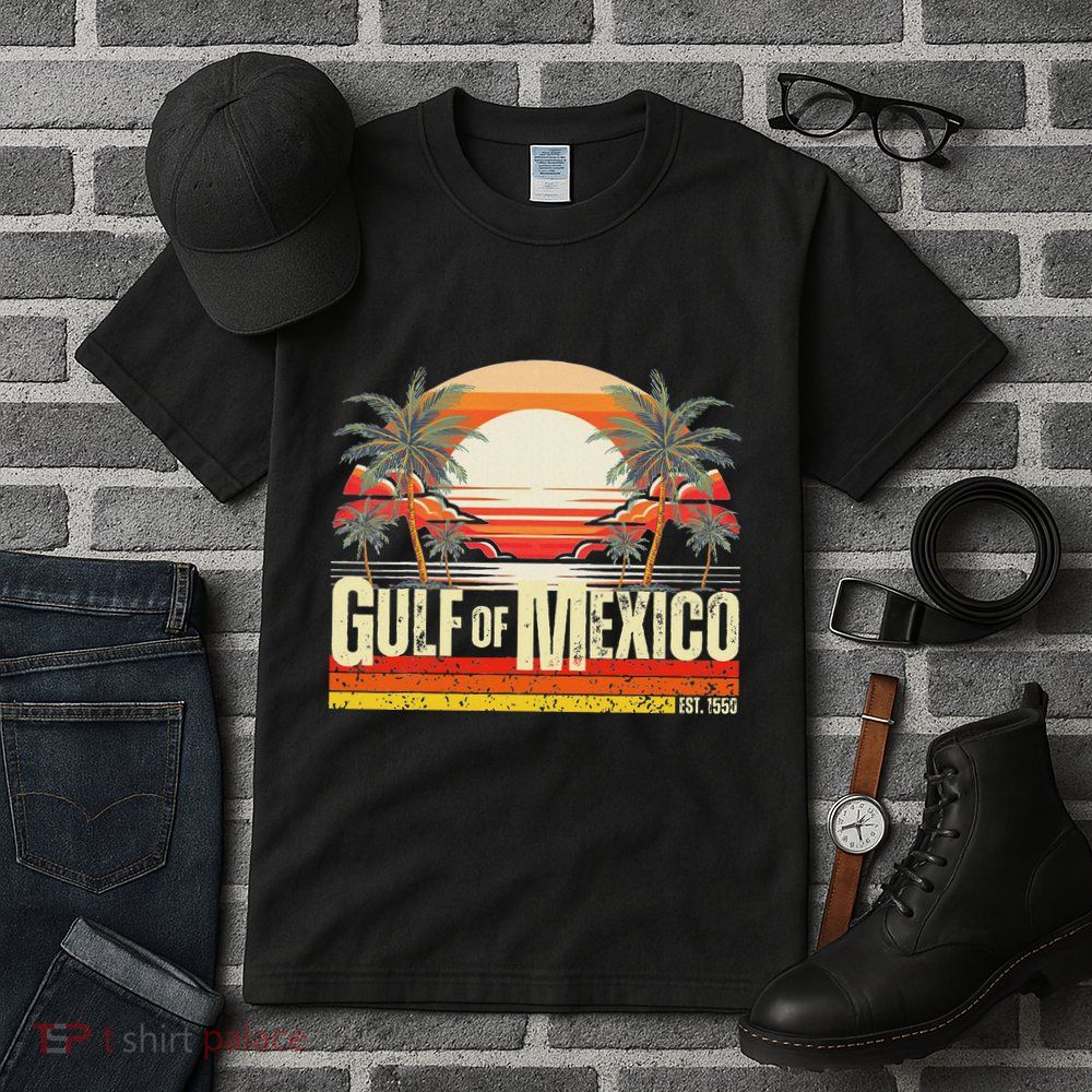 Gulf Of Mexico Forever Vintage Beach Retro Sunset Tall T-Shirt