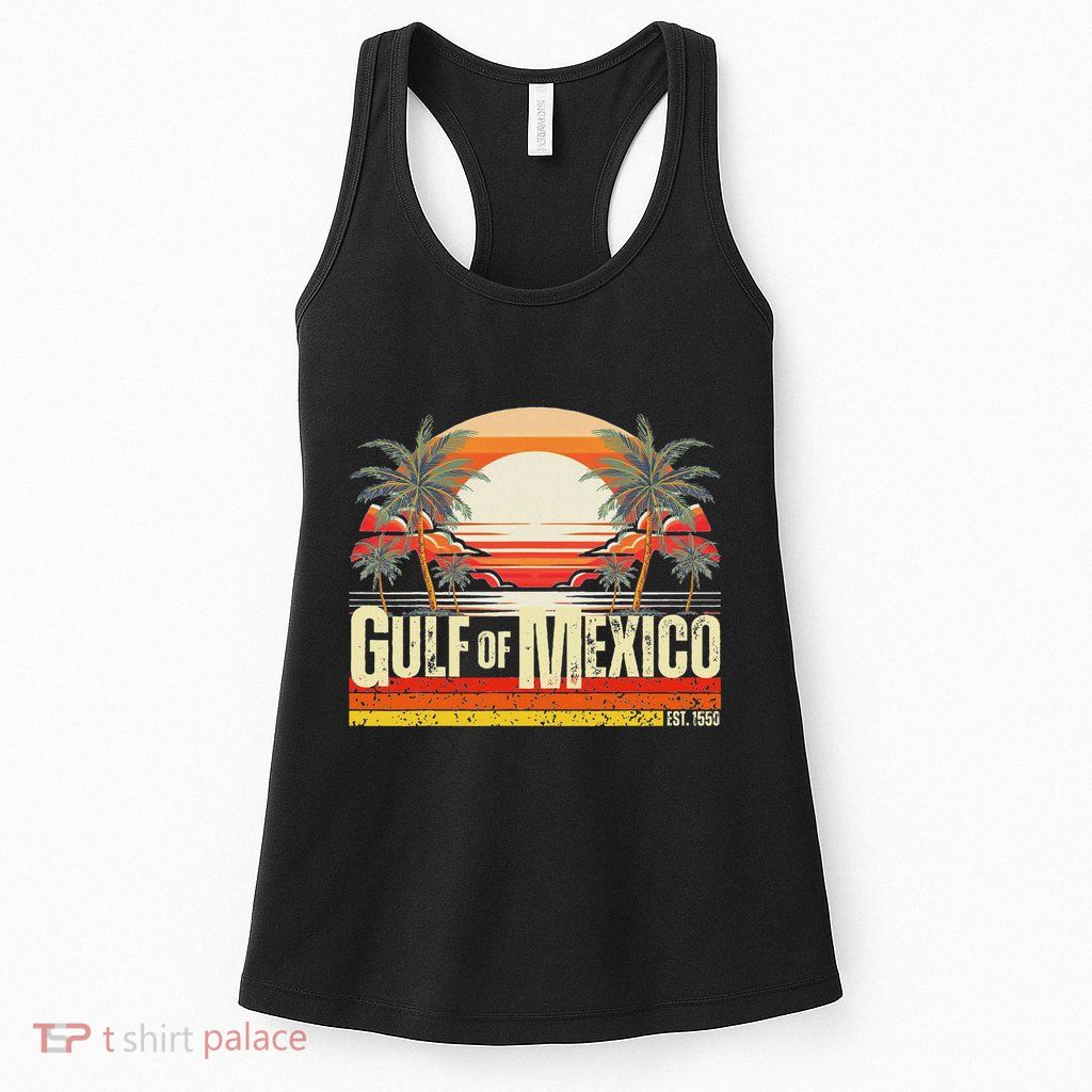 Gulf Of Mexico Forever Vintage Beach Retro Sunset Womens Tank Top