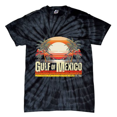 Gulf Of Mexico Forever Vintage Beach Retro Sunset Tie-Dye T-Shirt