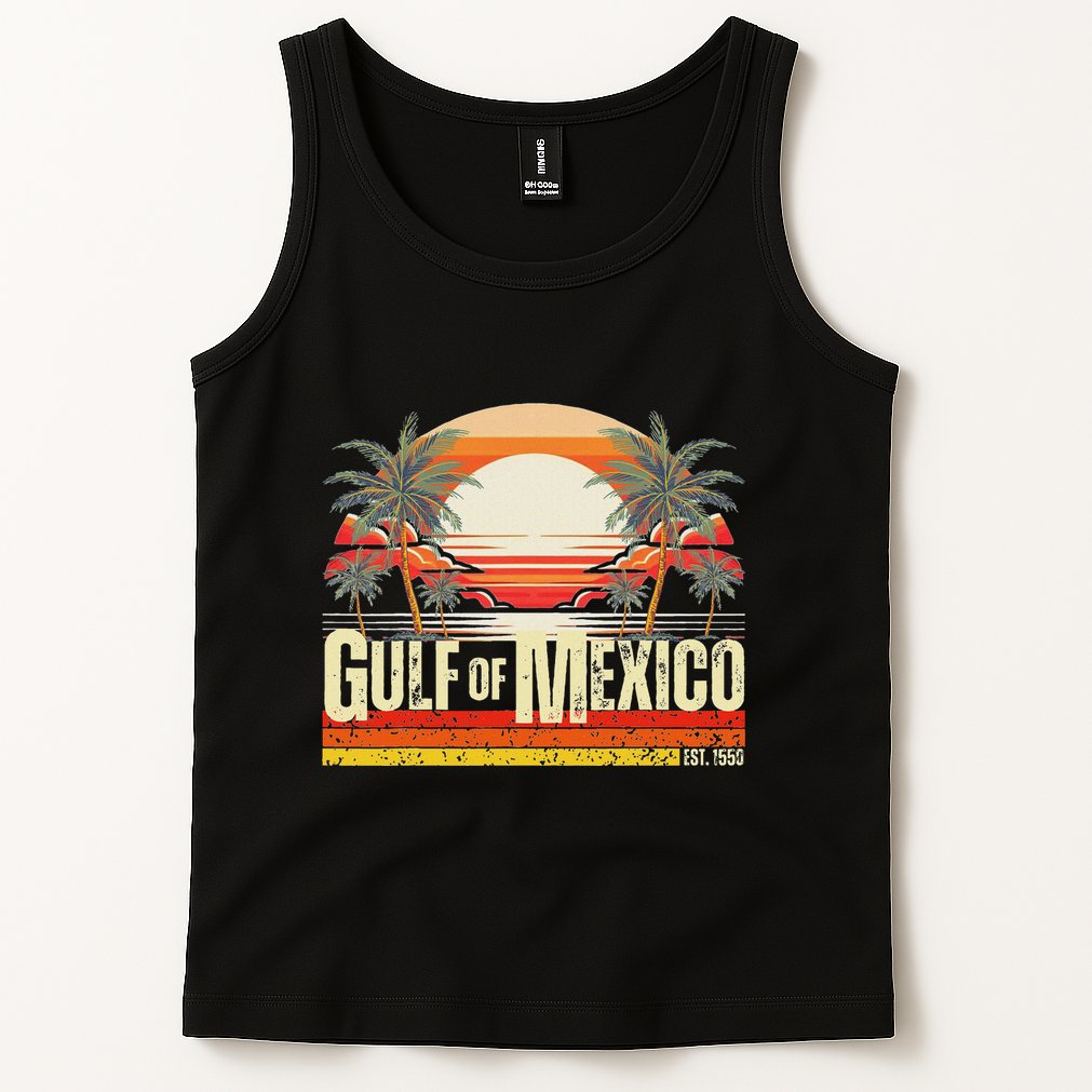 Gulf Of Mexico Forever Vintage Beach Retro Sunset Tank Top