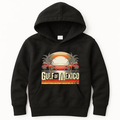 Gulf Of Mexico Forever Vintage Beach Retro Sunset Kids Hoodie