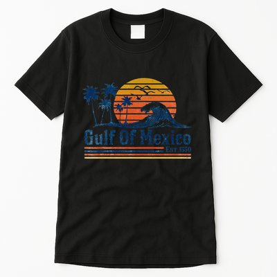 Gulf Of Mexico Est 1550 Retro Vintage Beach .Png Tall T-Shirt