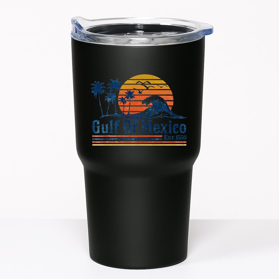 Gulf Of Mexico Est 1550 Retro Vintage Beach .Png Tumbler