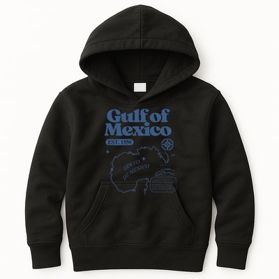 Gulf Of Mexico Est 1550 Golfo De MéXico Historic Map Kids Hoodie