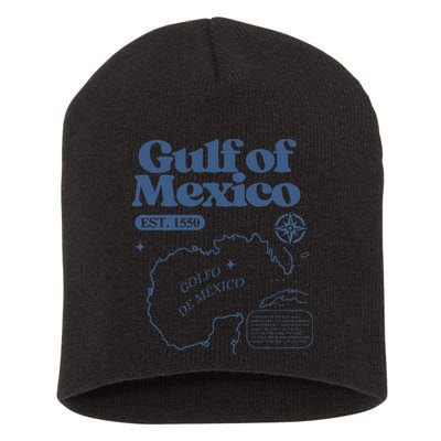Gulf Of Mexico Est 1550 Golfo De MéXico Historic Map Short Acrylic Beanie
