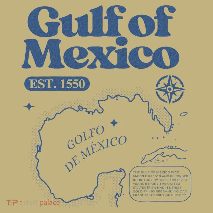 Gulf Of Mexico Est 1550 Golfo De MéXico Historic Map T-Shirt