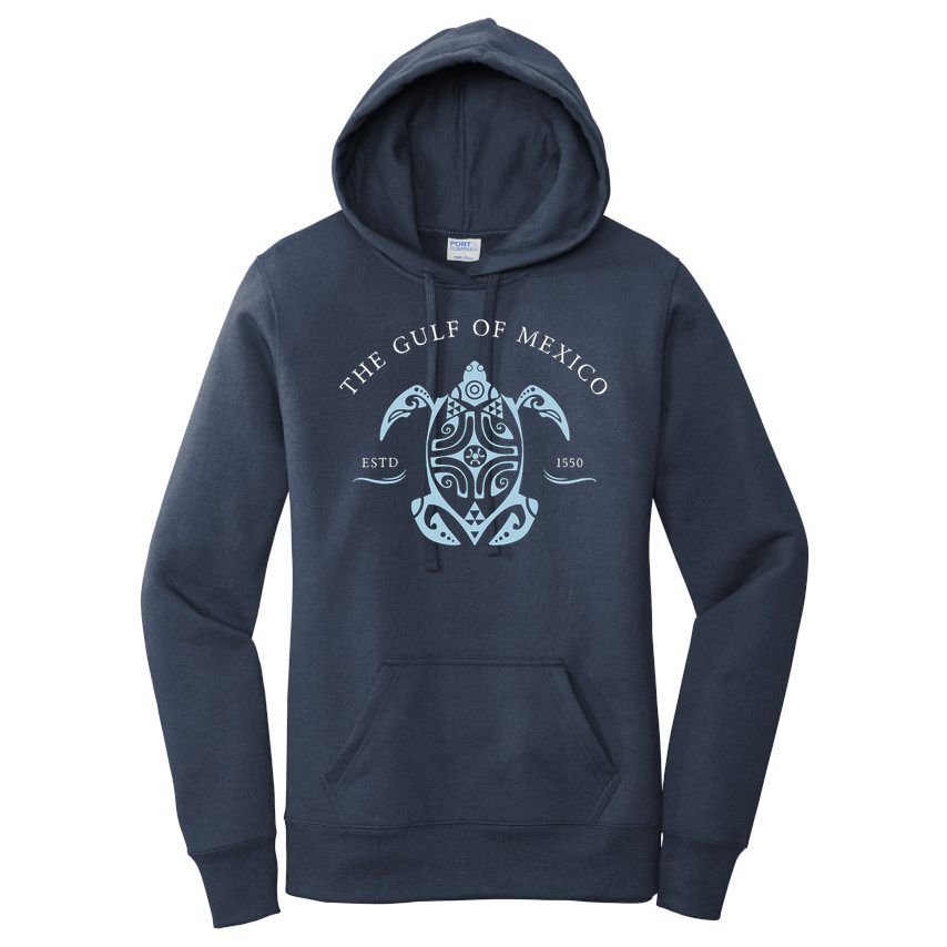 Gulf of Mexico Gulf of Mexico Est 1550 Subtle Turtle  Anti Trump Women's Pullover Hoodie