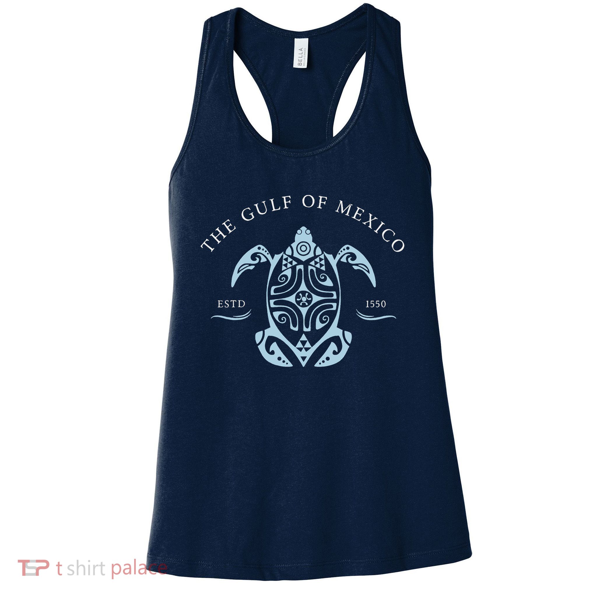 Gulf of Mexico Gulf of Mexico Est 1550 Subtle Turtle  Anti Trump Womens Tank Top