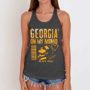 Georgia On My Mind Women's Knotted Racerback Tank