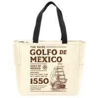Gulf Of Mexico Name Origin 1550 Zip Tote Bag