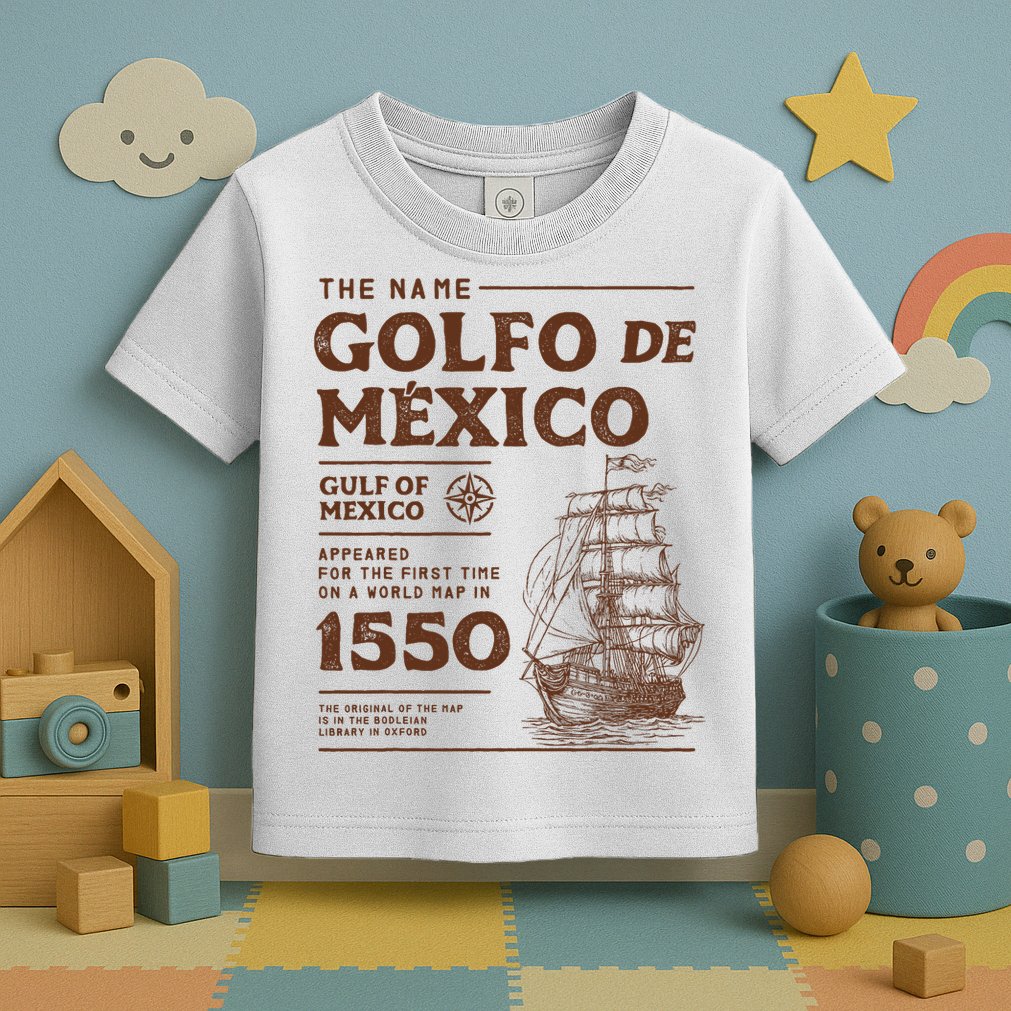 Gulf Of Mexico Name Origin 1550 Toddler T-Shirt