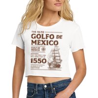 Gulf Of Mexico Name Origin 1550 Women's Crop Top Tee
