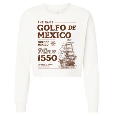 Gulf Of Mexico Name Origin 1550 Cropped Pullover Crew