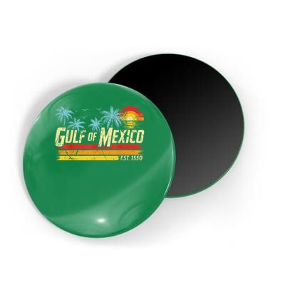 Gulf Of Mexico Forever Retro Vintage Beach Sunset Magnet