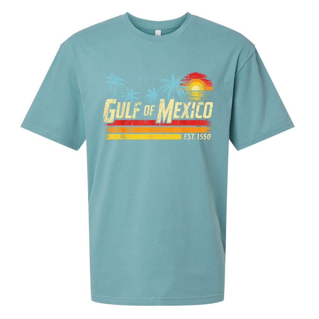 Gulf Of Mexico Forever Retro Vintage Beach Sunset Sueded Cloud Jersey T-Shirt