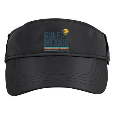 Gulf Of Mexico Forever Retro 70s Sunset Mexican Gulf Adult Drive Performance Visor