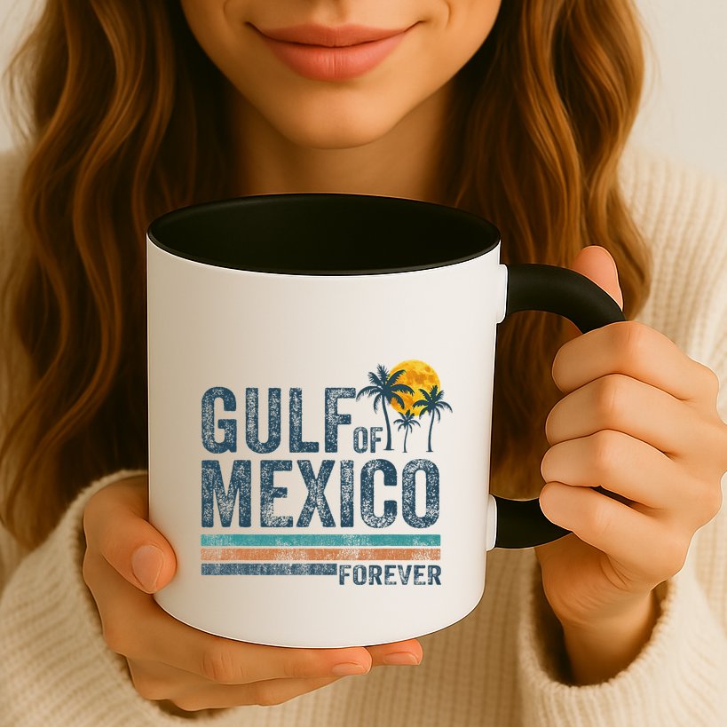 Gulf Of Mexico Forever Retro 70s Sunset Mexican Gulf Mug