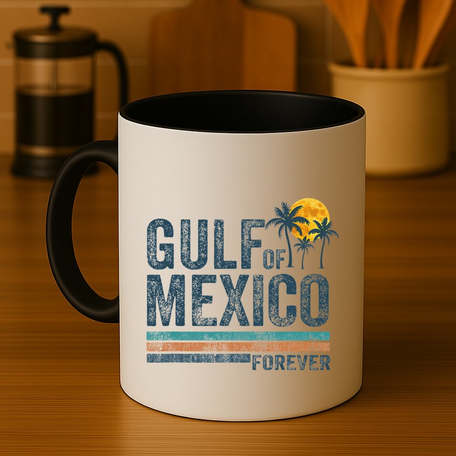 Gulf Of Mexico Forever Retro 70s Sunset Mexican Gulf Mug