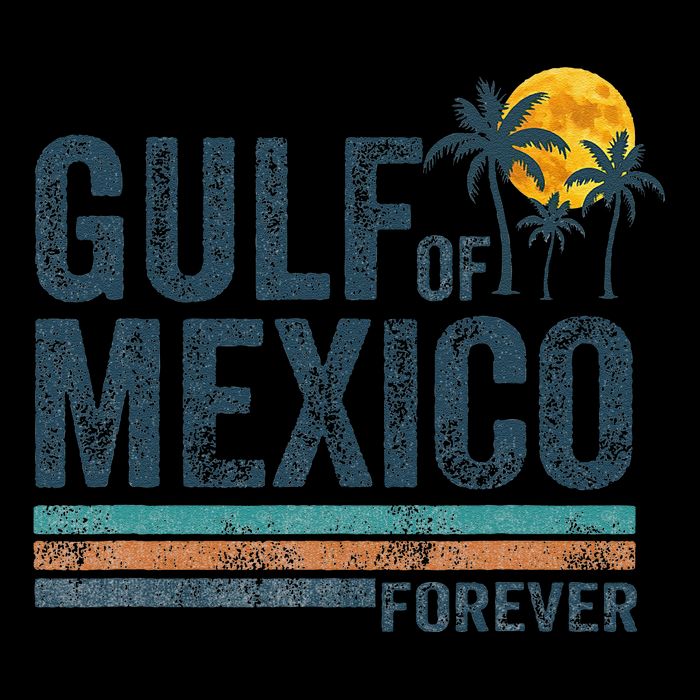 Gulf Of Mexico Forever Retro 70s Sunset Mexican Gulf Drawstring Bag