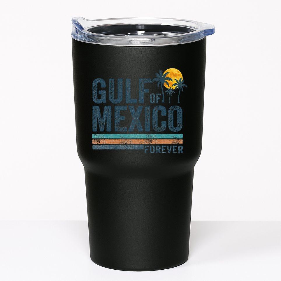 Gulf Of Mexico Forever Retro 70s Sunset Mexican Gulf Tumbler
