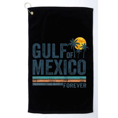 Gulf Of Mexico Forever Retro 70s Sunset Mexican Gulf Golf Towel