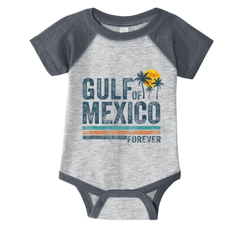 Gulf Of Mexico Forever Retro 70s Sunset Mexican Gulf Infant Baby Jersey Bodysuit