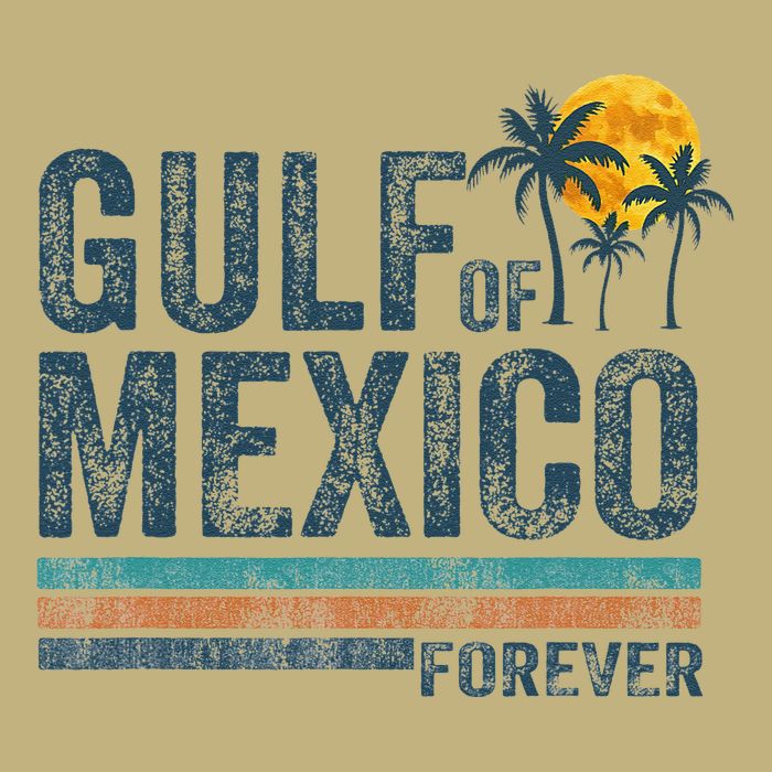 Gulf Of Mexico Forever Retro 70s Sunset Mexican Gulf Hoodie