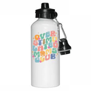 Groovy Overstimulated Moms Club Funny Trendy Mom Aluminum Water Bottle