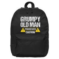 Grumpy Old Man Proceed With Caution 16 in Basic Backpack