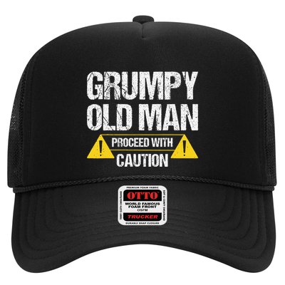 Grumpy Old Man Proceed With Caution Trucker Hat
