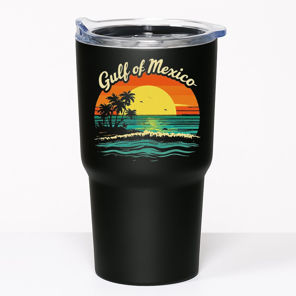 Gulf Of Mexico Beach Palms Summer Vacation Tumbler