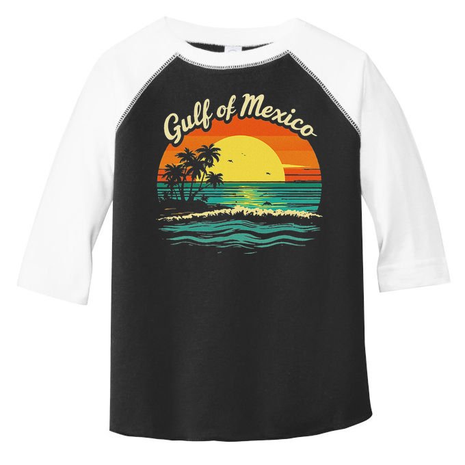 Gulf Of Mexico Beach Palms Summer Vacation Toddler Fine Jersey T-Shirt