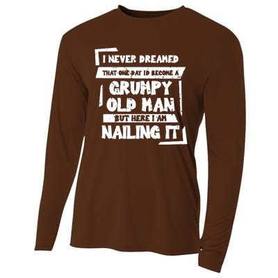 Grumpy Old Man Nailing It Cooling Performance Long Sleeve Crew