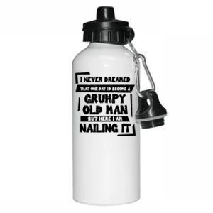 Grumpy Old Man Nailing It Aluminum Water Bottle 