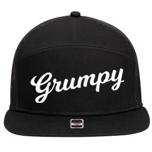 Grumpy Old Meaningful Gift Grumpy Grandad Gift For Fathers Day Meaningful Gift 7 Panel Mesh Trucker Snapback Hat