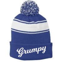 Grumpy Old Meaningful Gift Grumpy Grandad Gift For Fathers Day Meaningful Gift Stripe Pom Pom Beanie